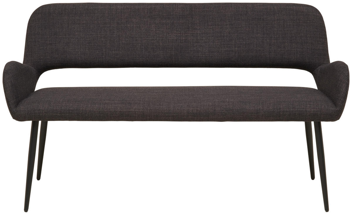 LAVICA, topoľ, čierna - čierna, Lifestyle, kov/drevo (150/83/63cm) - MID.YOU