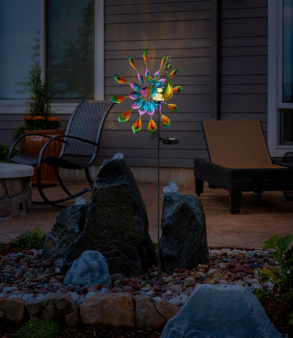 SVJETILJKA SOLARNA  - višebojno/crna, Design, metal/plastika (38/25/120cm) - Globo