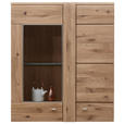 HÄNGEVITRINE in Eichefarben - Eichefarben/Alufarben, KONVENTIONELL, Glas/Holz (89/103,3/37,7cm) - Voleo