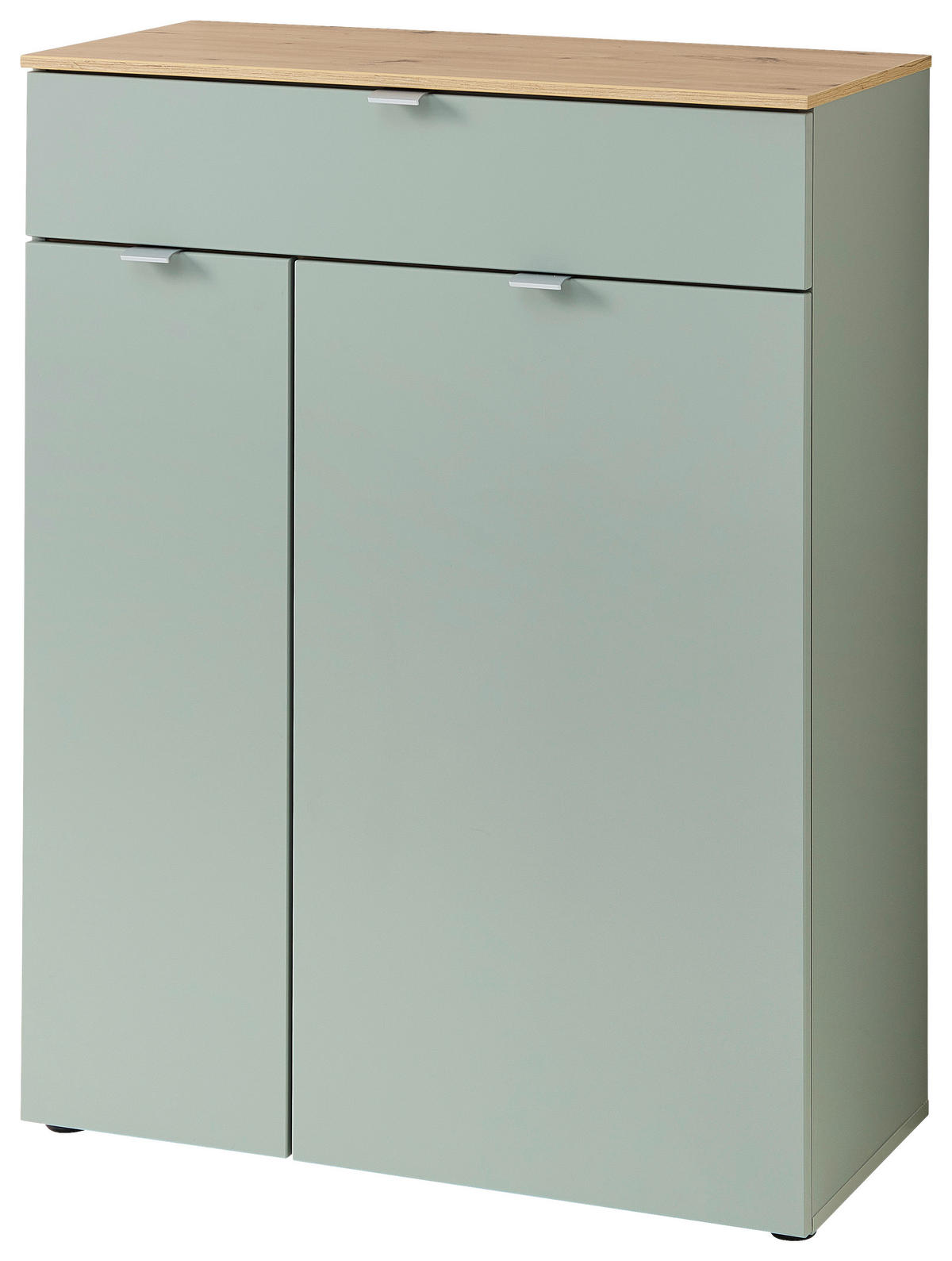 OMARA ZA ČEVLJE hrast artisan, trstično zelena - srebrne barve/črna, Design, kovina/umetna masa (78/103/38cm) - Xora