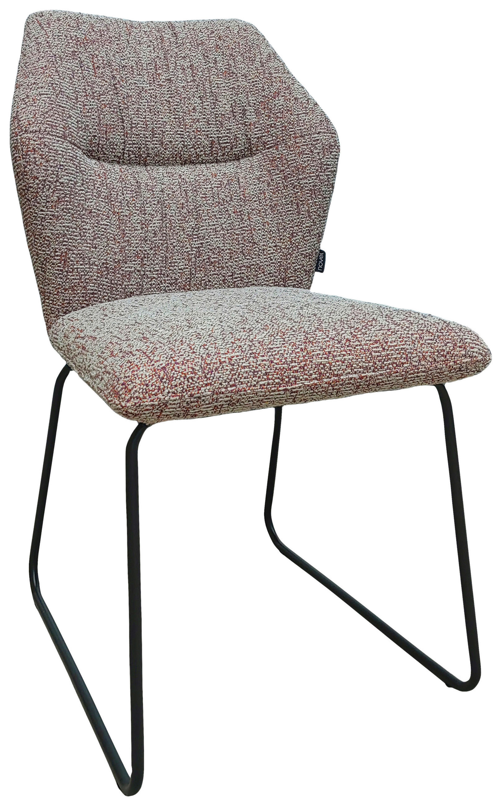 STUHL - Beige/Rot, Design, Textil/Metall (49/89,5/65cm) - Novel