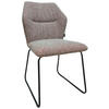 STUHL - Beige/Rot, Design, Textil/Metall (49/89,5/65cm) - Novel
