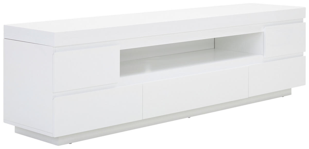 LOWBOARD  in 175/50/40 cm  - Weiß Hochglanz, Design, Holzwerkstoff (175/50/40cm) - Xora