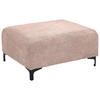 HOCKER in Textil Rosa  - Schwarz/Rosa, Konventionell, Textil/Metall (99/46/77cm) - Carryhome