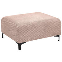 HOCKER in Textil Rosa  - Schwarz/Rosa, Konventionell, Textil/Metall (99/46/77cm) - Carryhome