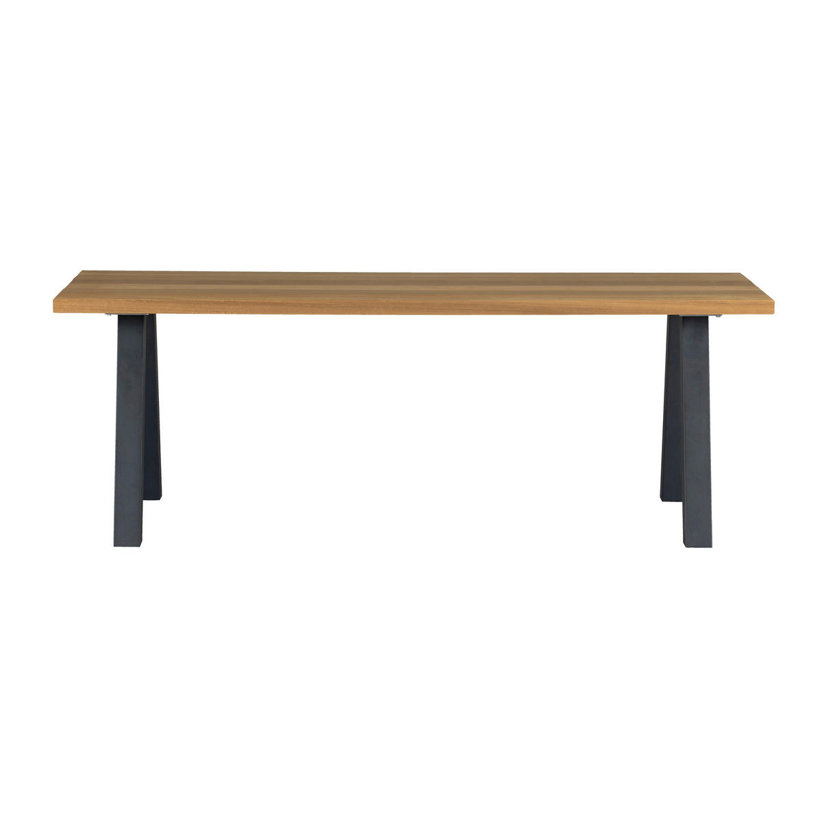 GARTENTISCH 210/81/75 cm Holz, Metall rechteckig  - Schwarz/Naturfarben, MODERN, Holz/Metall (210/81/75cm) - Livetastic