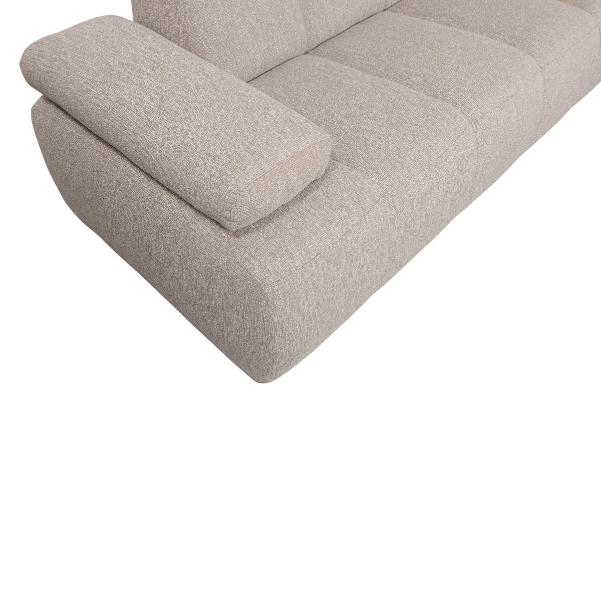 ECKSOFA Mojo Beige Bouclé Armteilverstellung  - Beige/Schwarz, MODERN, Kunststoff/Textil (230/310cm) - Livetastic