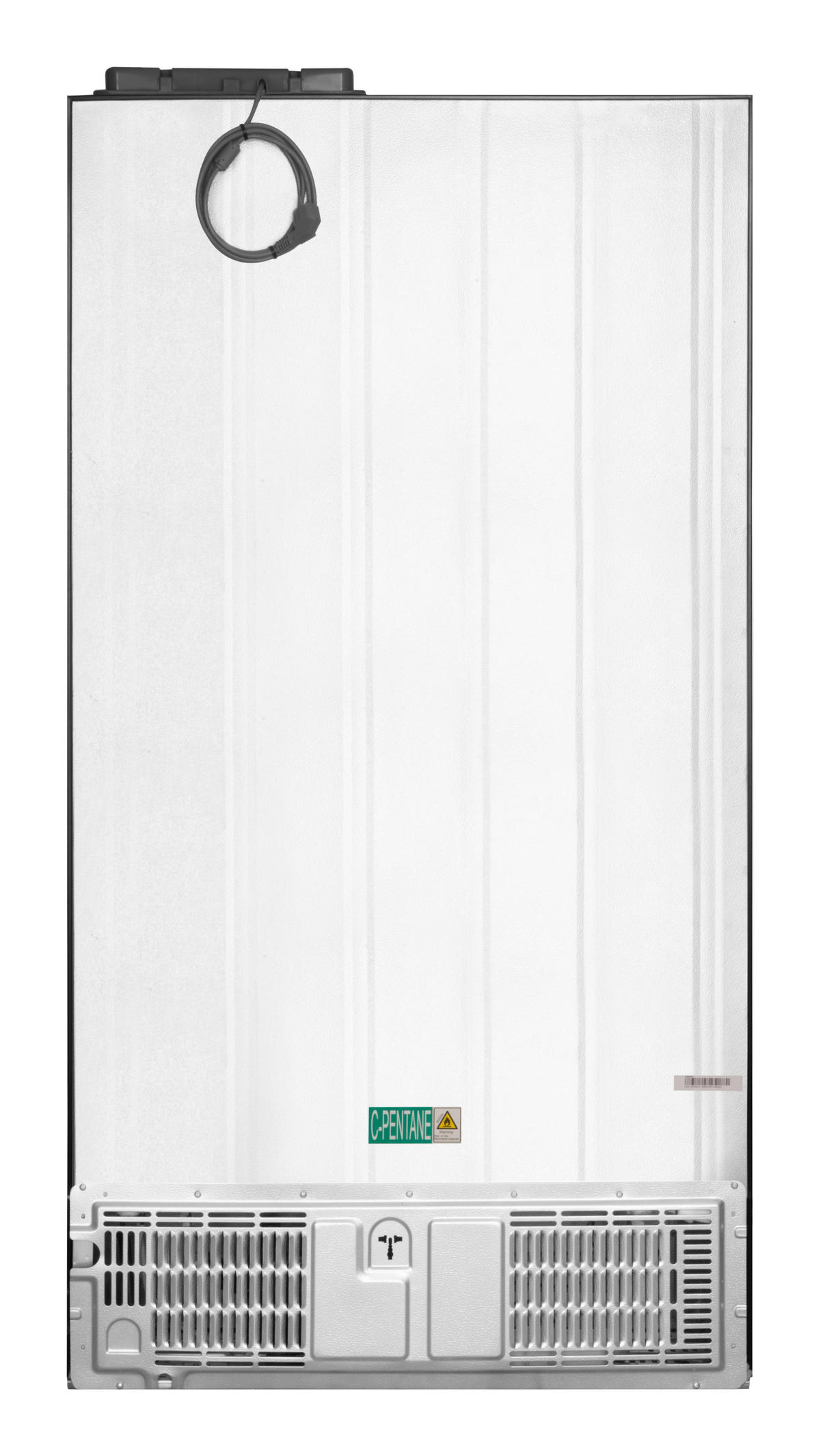 SIDE-BY-SIDE 91,2/177,0/70,4 cm SBSN397150S  - Edelstahlfarben/Schwarz, Basics, Kunststoff/Metall (91,2/177,0/70,4cm) - Amica