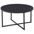 COUCHTISCH in Metall, Glas 80/80/45 cm  - Schwarz, Design, Glas/Metall (80/80/45cm) - Carryhome