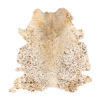 FLACHWEBETEPPICH Fly 110 Weiß / Gold Weiß, Goldfarben  - Goldfarben/Weiß, KONVENTIONELL, Leder (1.35qm)