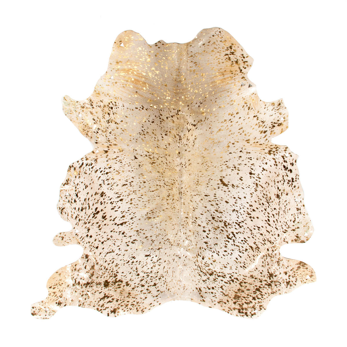 FLACHWEBETEPPICH Fly 110 Weiß / Gold Weiß, Goldfarben  - Goldfarben/Weiß, KONVENTIONELL, Leder (1.35qm)