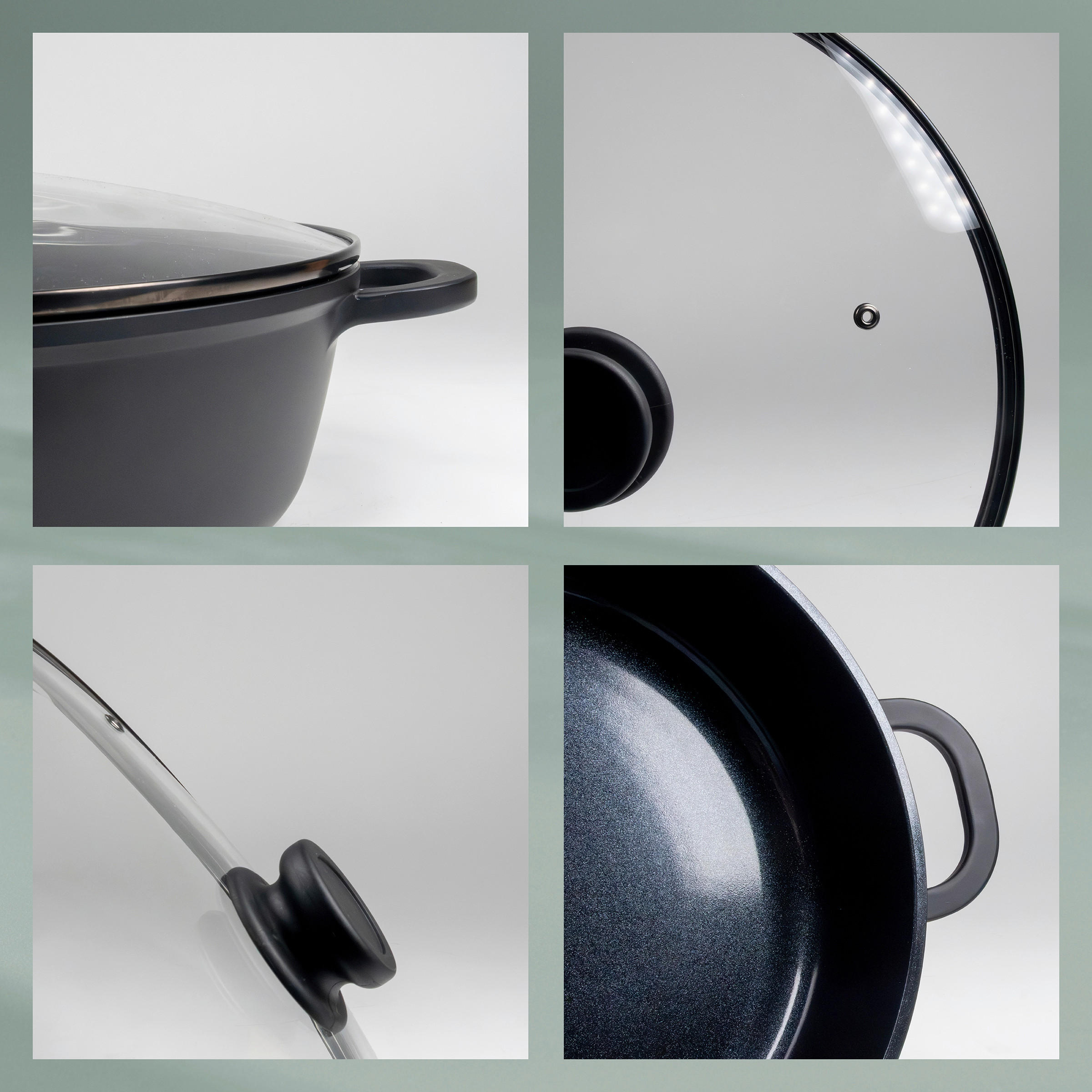 WOK Atura Keramikbeschichtung  - Schwarz, KONVENTIONELL, Glas/Metall (32/8.5cm) - Kela
