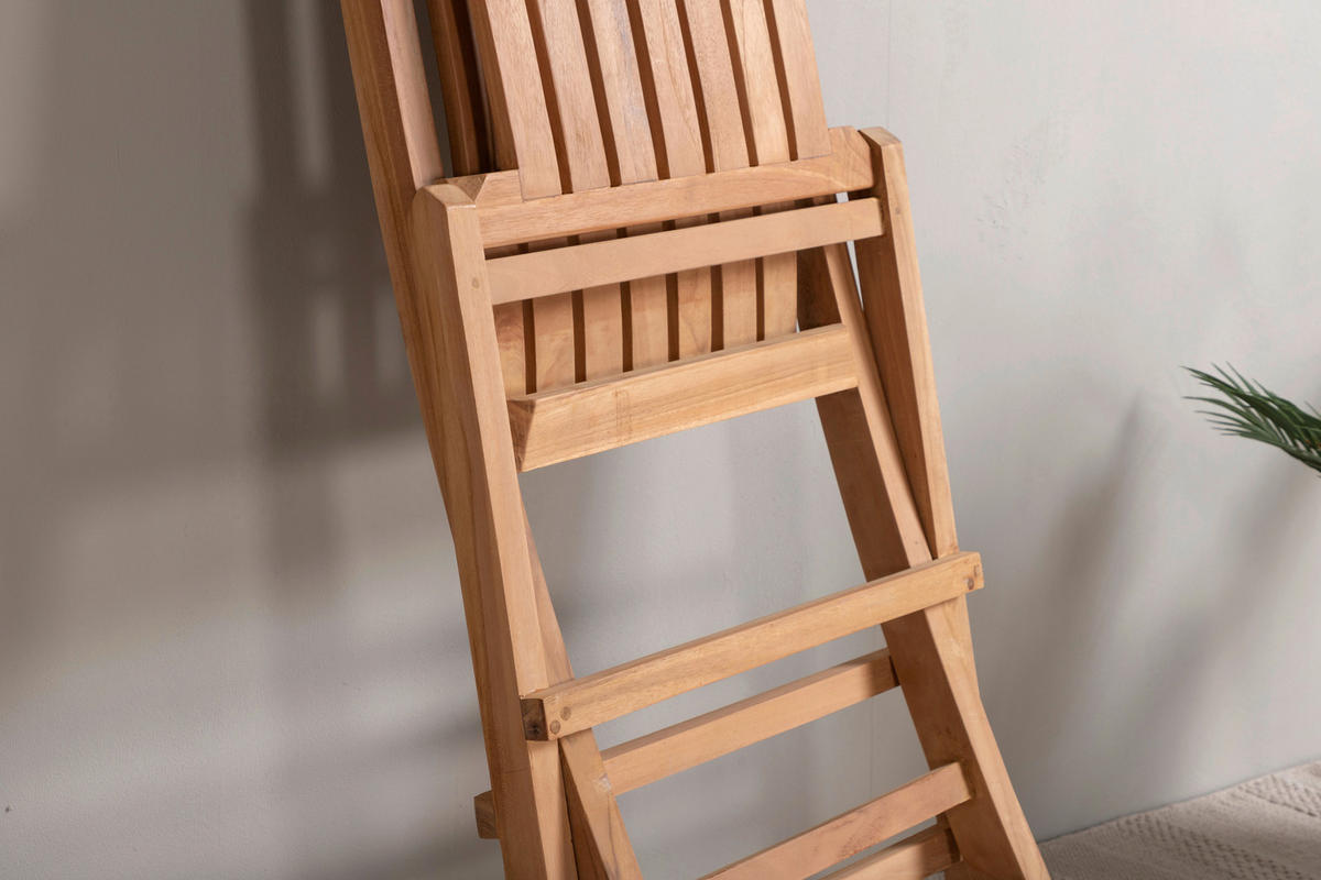 GARTENKLAPPSESSEL in Holz Teakfarben  - Teakfarben, KONVENTIONELL, Holz (43/98/47cm) - Gardenson