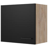 KÜCHENOBERSCHRANK 60/54,8/32 cm  in Schwarz, Eichefarben  - Eichefarben/Schwarz, KONVENTIONELL, Holzwerkstoff/Metall (60/54,8/32cm) - FlexWell