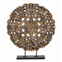 SKULPTUR - Schwarz, Basics, Holz (40/45/7cm)