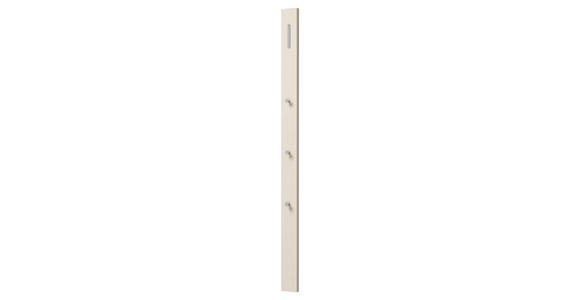 GARDEROBENPANEEL 10/165/5 cm - Sandfarben/Chromfarben, Design, Holzwerkstoff/Metall (10/165/5cm) - Moderano