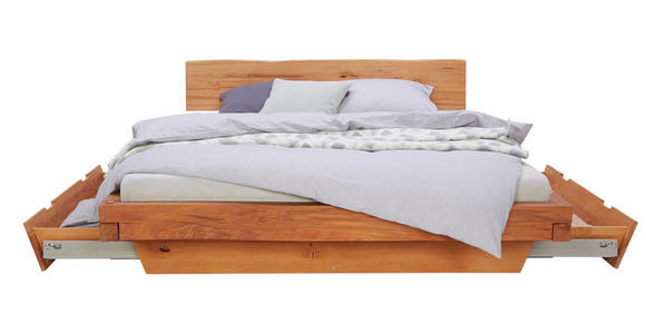 BALKENBETT 180/200 cm  in Buchefarben   - Buchefarben, LIFESTYLE, Holz (180/200cm) - Linea Natura