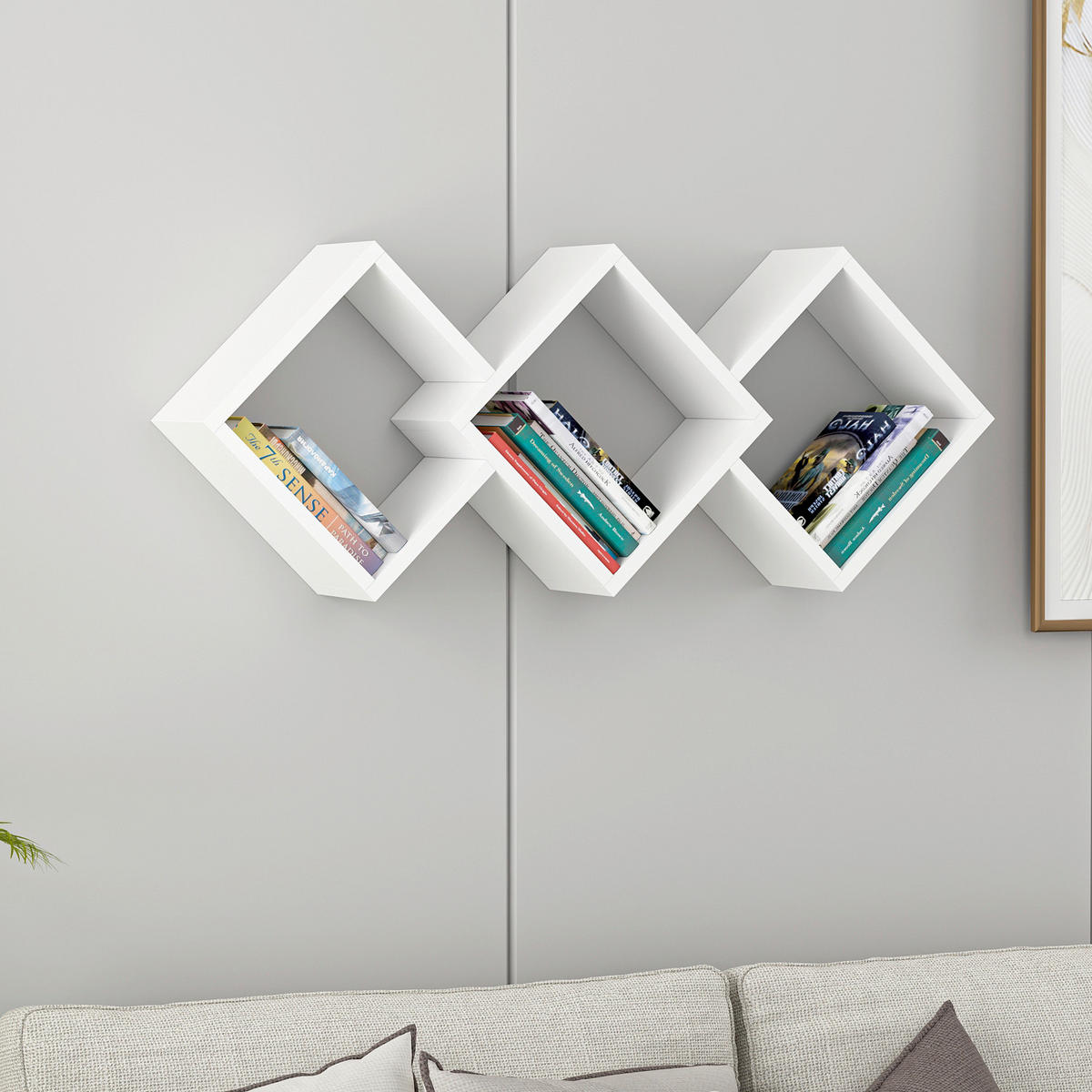 WANDREGAL Weiß  - Weiß, Design, Holzwerkstoff (102/42/20cm) - Livetastic