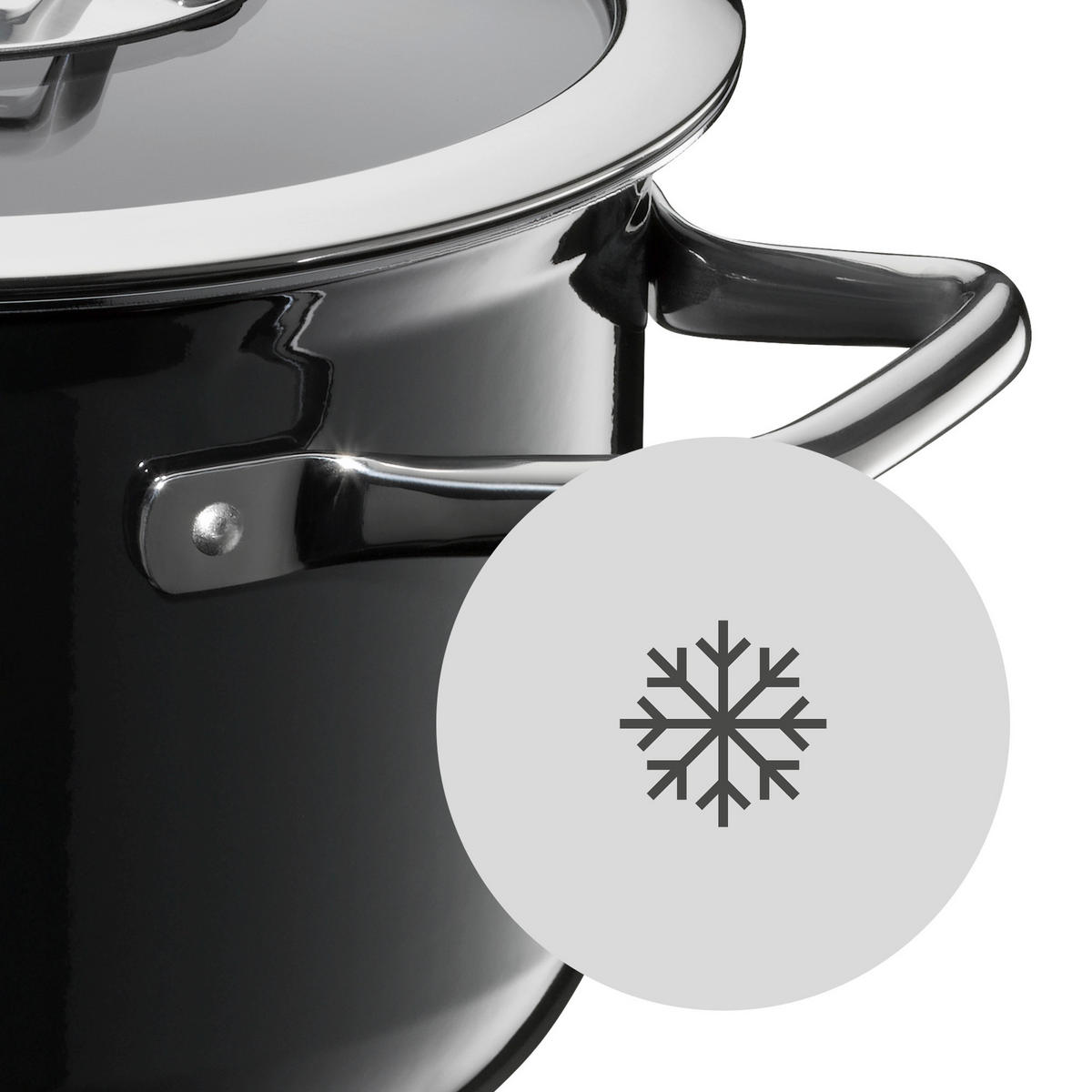 KOCHTOPFSET Fusiontec Compact 3-teilig  - Schwarz, Design, Glas - WMF