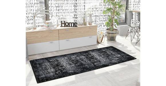 LÄUFER 80/200 cm Calais Grau, Schwarz  - Schwarz/Grau, Design, Textil (80/200cm) - Dieter Knoll
