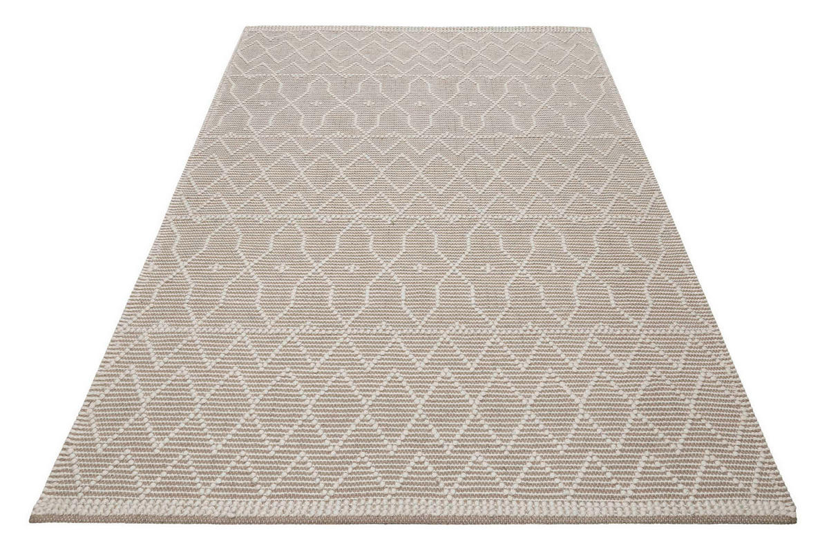 HANDWEBTEPPICH 140/200 cm Ana Taupe, Ecru rechteckig  - Taupe/Ecru, Design, Textil (140/200cm) - Esprit