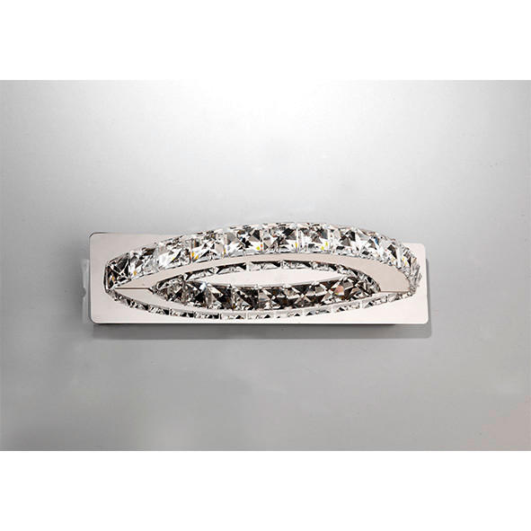 LED-WANDLEUCHTE 27/13/7 cm   - Chromfarben, Design, Metall (27/13/7cm)