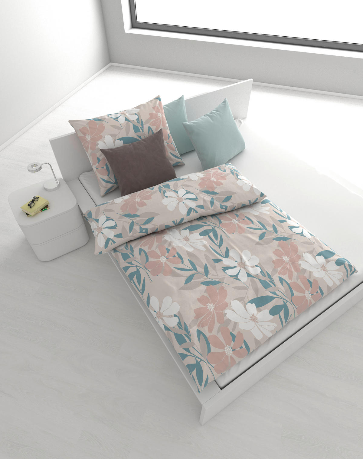 BETTWÄSCHE Mikrofaser 140/200 cm  - Blau/Rosa, Textil (140/200cm) - Boxxx