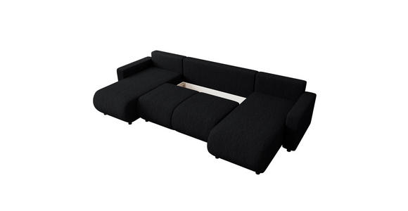 WOHNLANDSCHAFT Schwarz Webstoff  - Schwarz, MODERN, Kunststoff/Textil (150/312/150cm) - Xora