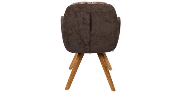 ARMLEHNSTUHL  in Webstoff  - Eichefarben/Braun, Design, Holz/Textil (59/90/64cm) - Linea Natura