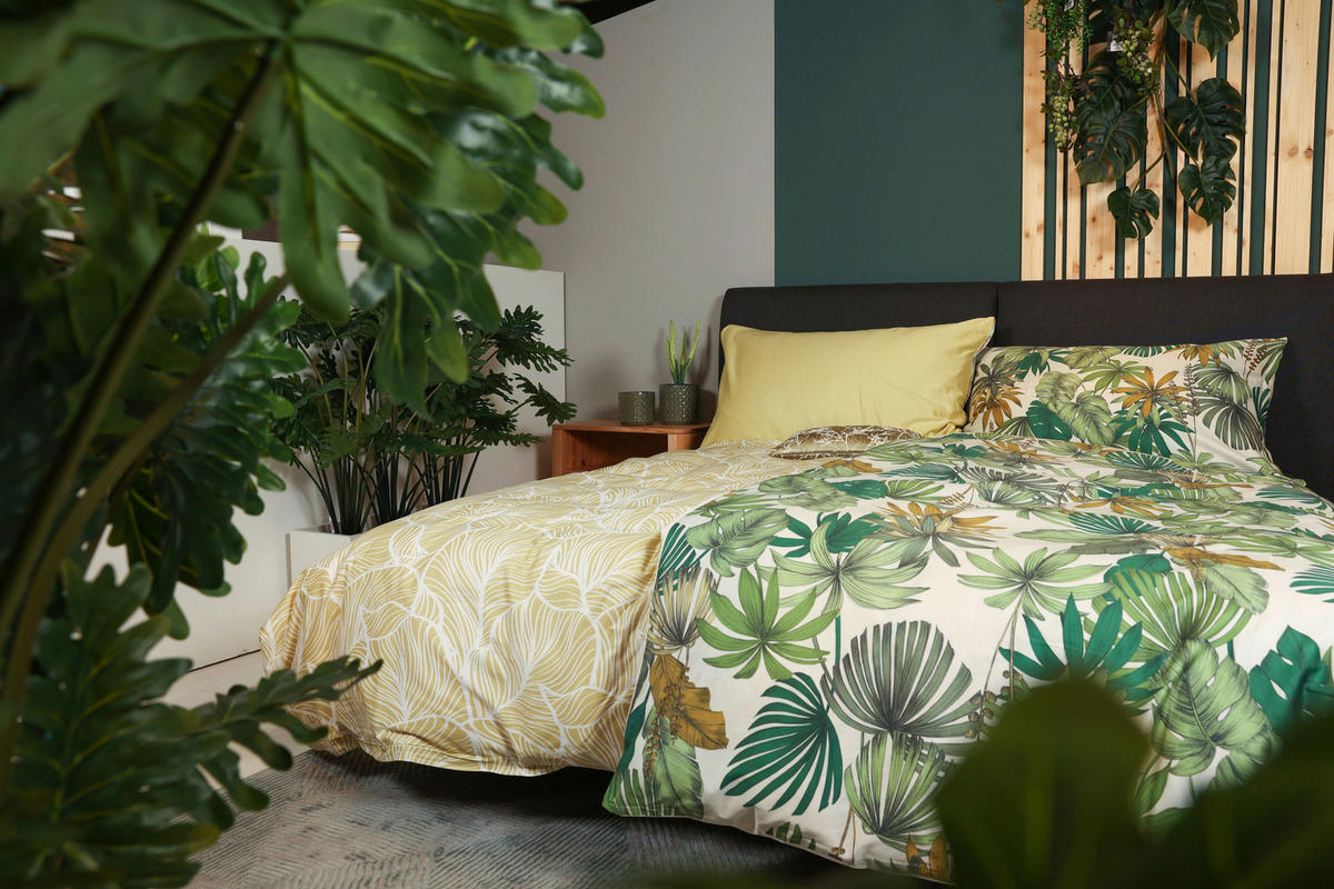 BETTWÄSCHESET Satin 160/210 cm  100 cm/65 cm  - Multicolor, Basics, Textil (160/210cm) - Ambiente