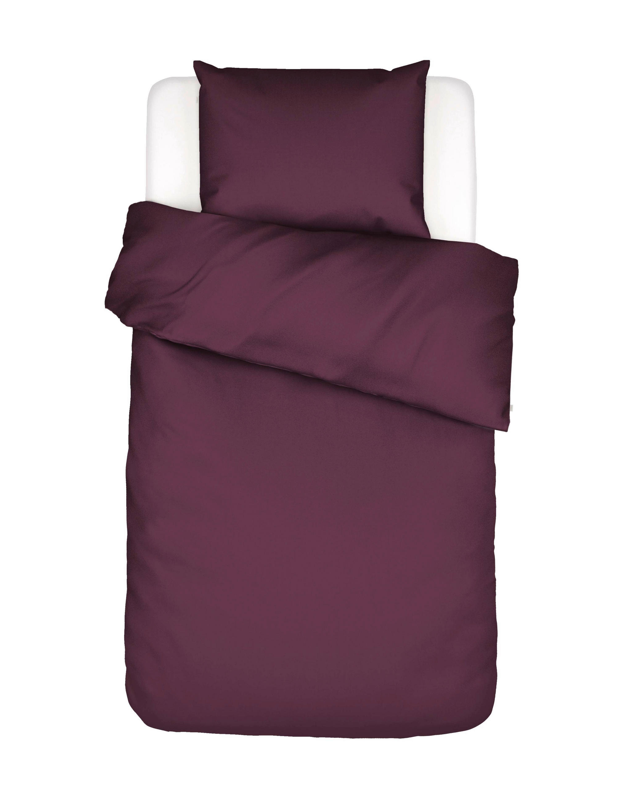 BETTWÄSCHE Satin 155/220 cm  - Aubergine, Basics, Textil (155/220cm) - Essenza