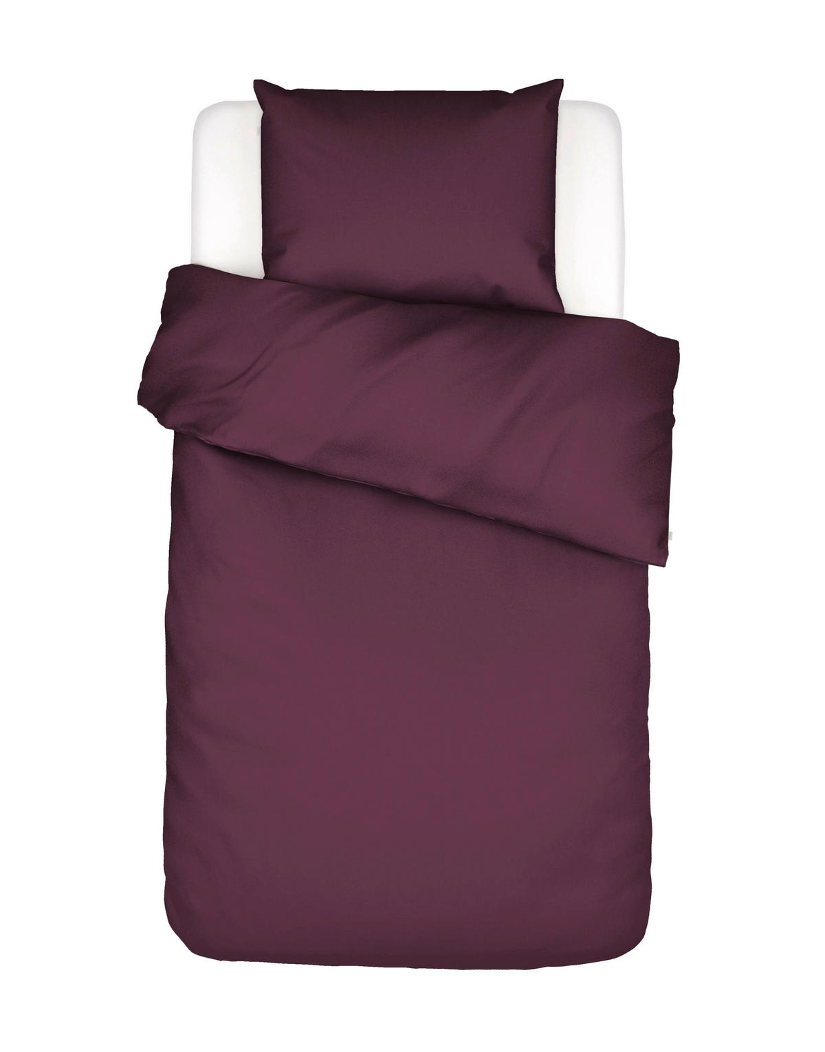 BETTWÄSCHE Satin 155/220 cm  - Aubergine, Basics, Textil (155/220cm) - Essenza