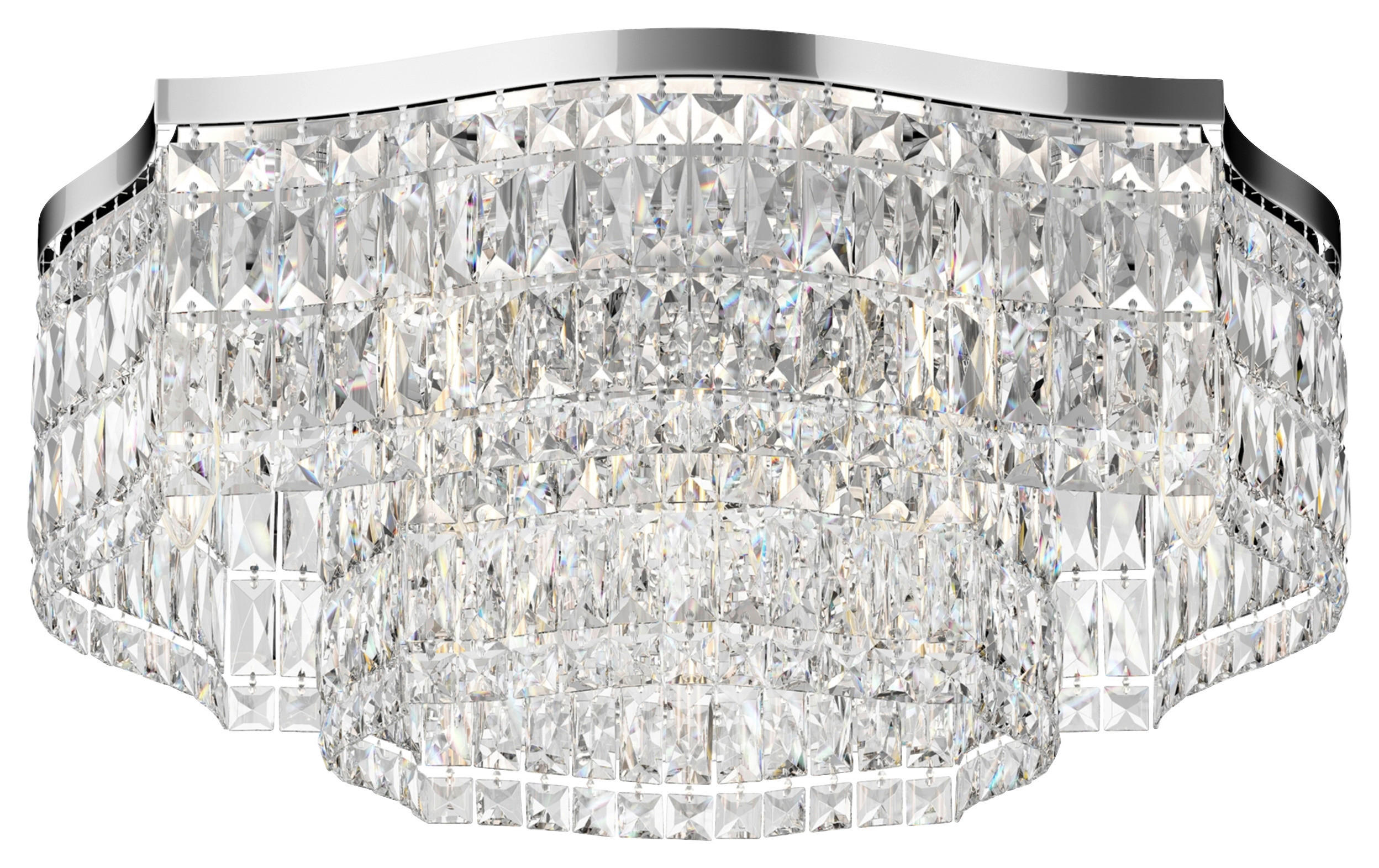 DECKENLEUCHTE 60/25 cm   - Chromfarben, Basics, Glas/Metall (60/25cm) - MAYTONI