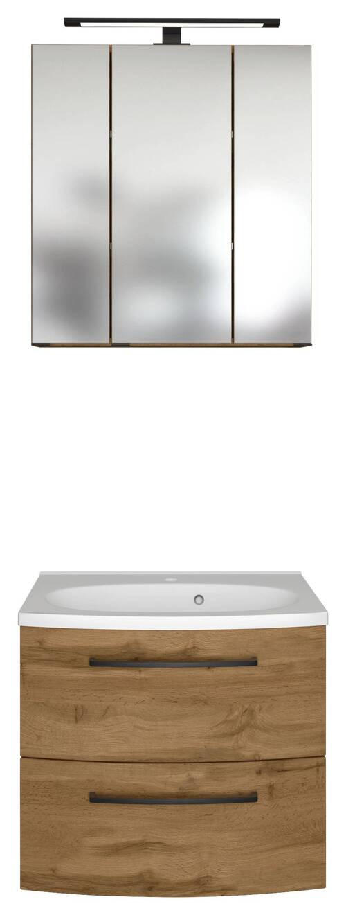 BADEZIMMER 60 cm  - Eichefarben/Weiß, MODERN, Keramik/Holzwerkstoff (60cm) - Held