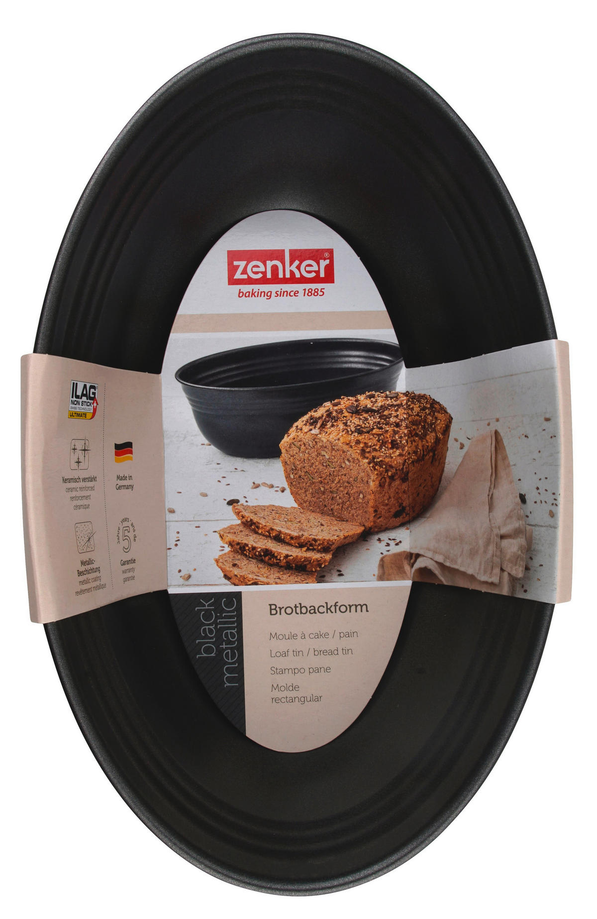 BACKFORM - Schwarz, Basics, Metall (26,5cm) - Zenker