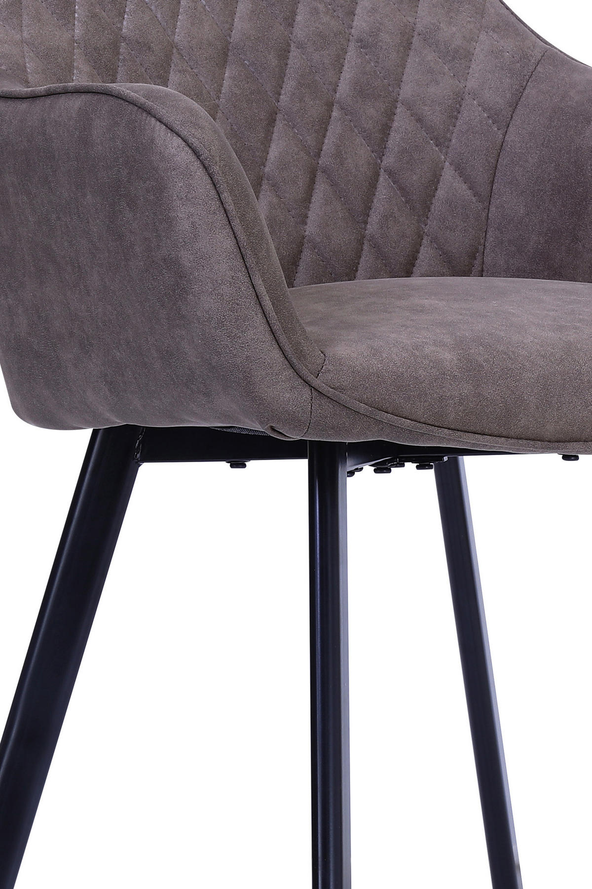SADA STOLIČIEK S PODRÚČKAMI 2 kus - čierna/taupe, Modern, kov/textil (56,5/83/63cm) - Livetastic