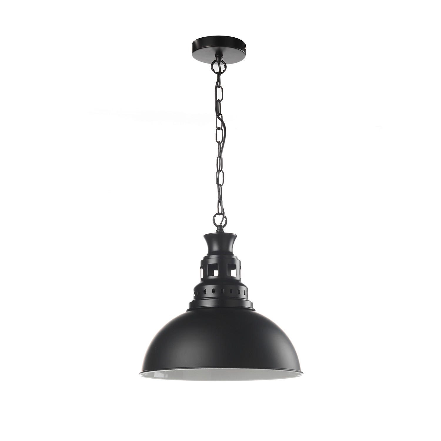 HÄNGELEUCHTE 36/110 cm   - Schwarz/Weiß, Basics, Metall (36/110cm)