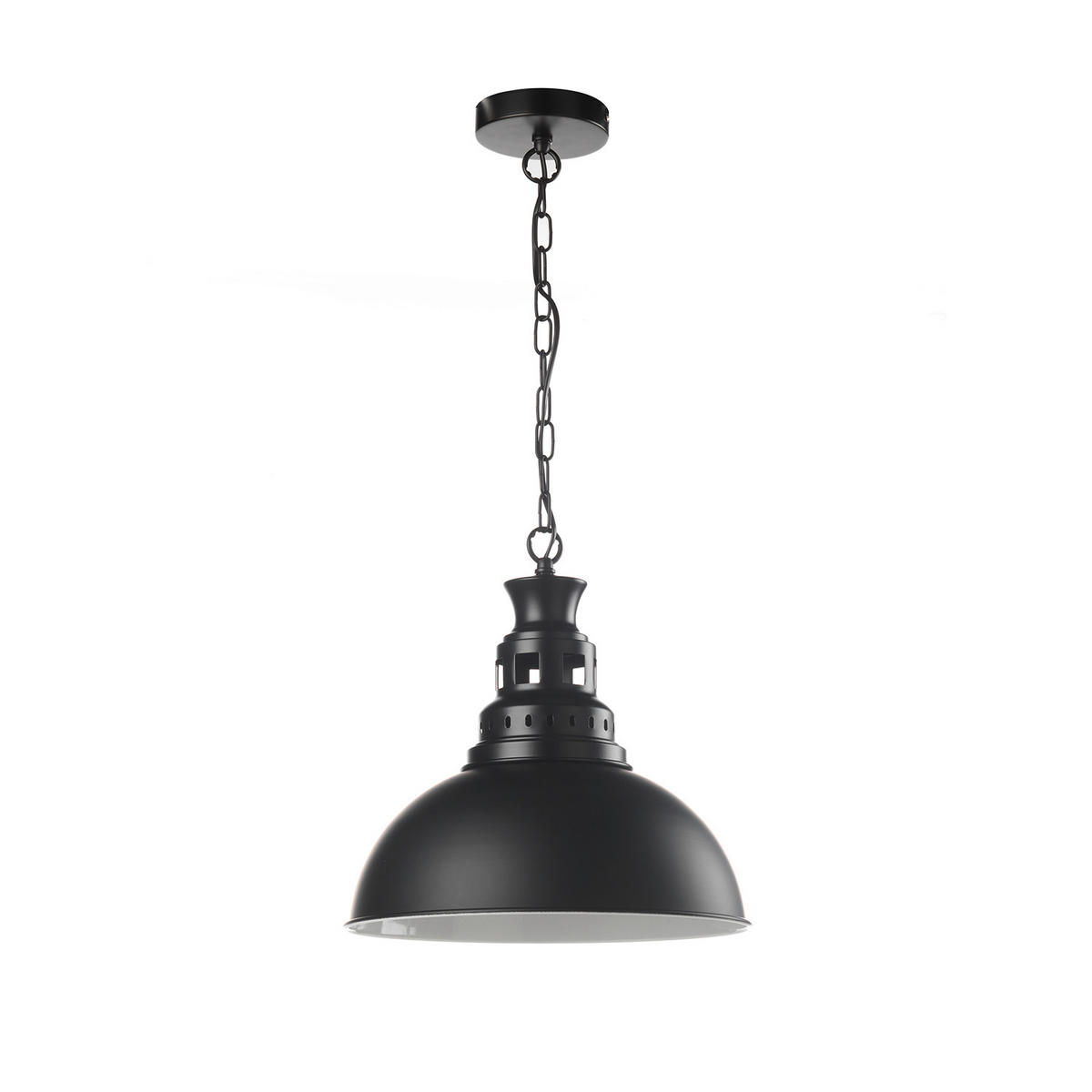 HÄNGELEUCHTE 36/110 cm   - Schwarz/Weiß, Basics, Metall (36/110cm)