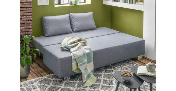 SCHLAFSOFA  in Grau  - Chromfarben/Grau, Design, Textil/Metall (197/88/89cm) - Xora