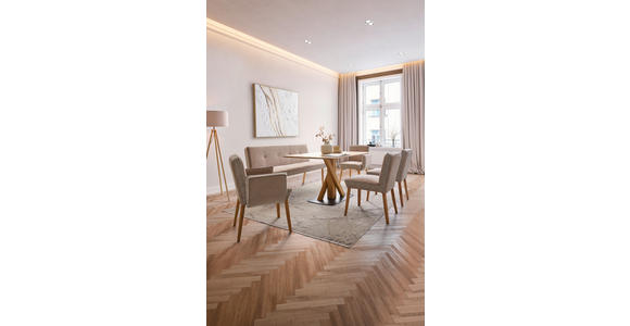 ESSTISCH in Holz, Metall 160/90/76 cm - Eichefarben/Schwarz, Design, Holz/Metall (160/90/76cm) - Novel