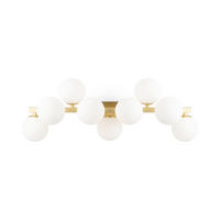 WANDLEUCHTE - Goldfarben/Weiß, Trend, Glas/Metall (24/66/23cm) - MAYTONI