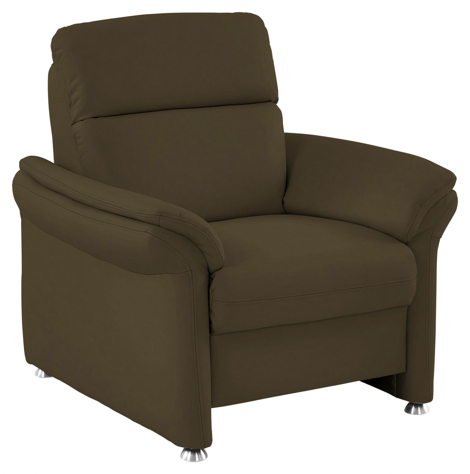SESSEL in Echtleder Waldgrün - Waldgrün/Alufarben, KONVENTIONELL, Leder/Metall (98/96/92cm) - Beldomo Premium