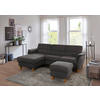 ECKSOFA in Mikrofaser Grau  - Eichefarben/Grau, Konventionell, Holz/Textil (163/244cm) - Sit & More