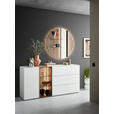 SIDEBOARD  in 184/90/44 cm  - Eichefarben/Anthrazit, Design, Glas/Holz (184/90/44cm) - Johann Jakob