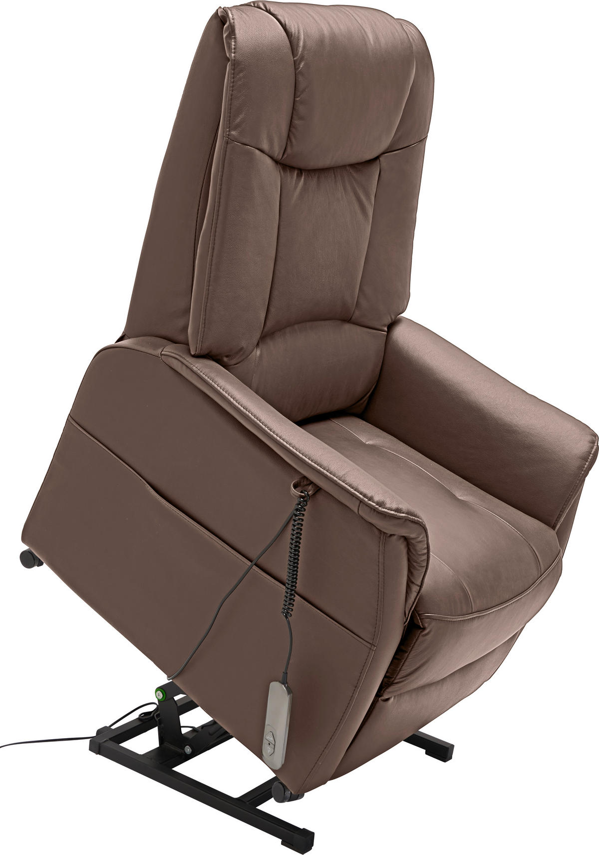 FERNSEHSESSEL  mit Relaxfunktion, Aufstehhilfe Mikrofaser Grau  - Graubraun/Schwarz, KONVENTIONELL, Kunststoff/Textil (77/85-109/87-158cm) - Cantus