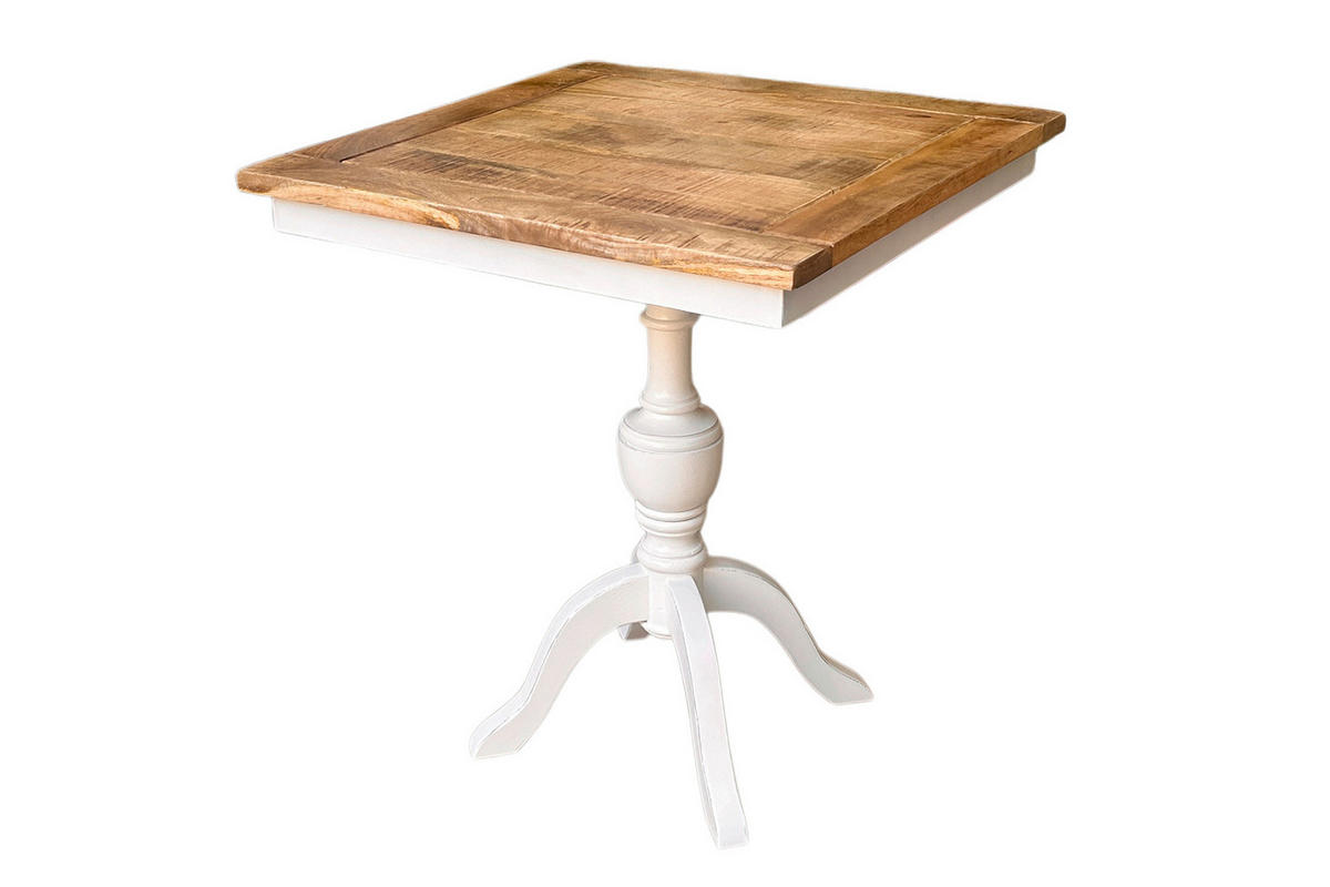 {iNAME,[]} Echtholz, Nachbildung  Holz, Holzwerkstoff quadratisch Weiß, Honig  - Weiß/Honig, KONVENTIONELL, Holz/Holzwerkstoff (70/78/70cm) - MID.YOU