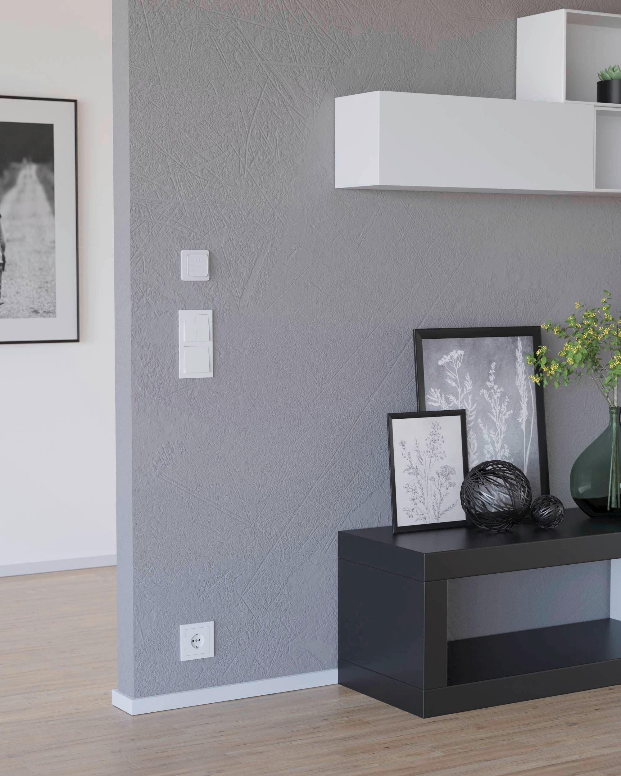 SCHALTER - Weiß, Basics, Kunststoff (8/8/2cm)