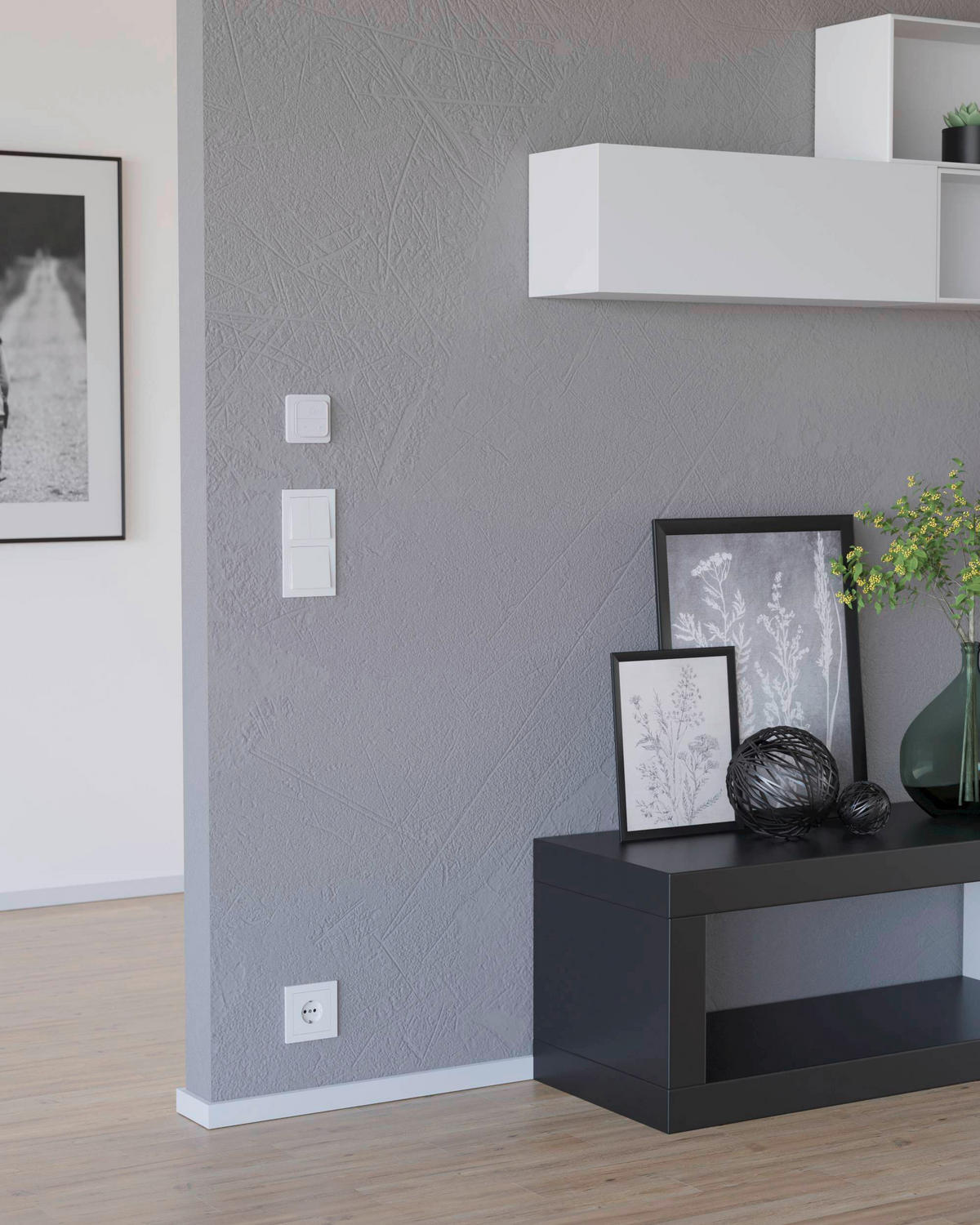 SCHALTER - Weiß, Basics, Kunststoff (8/8/2cm)