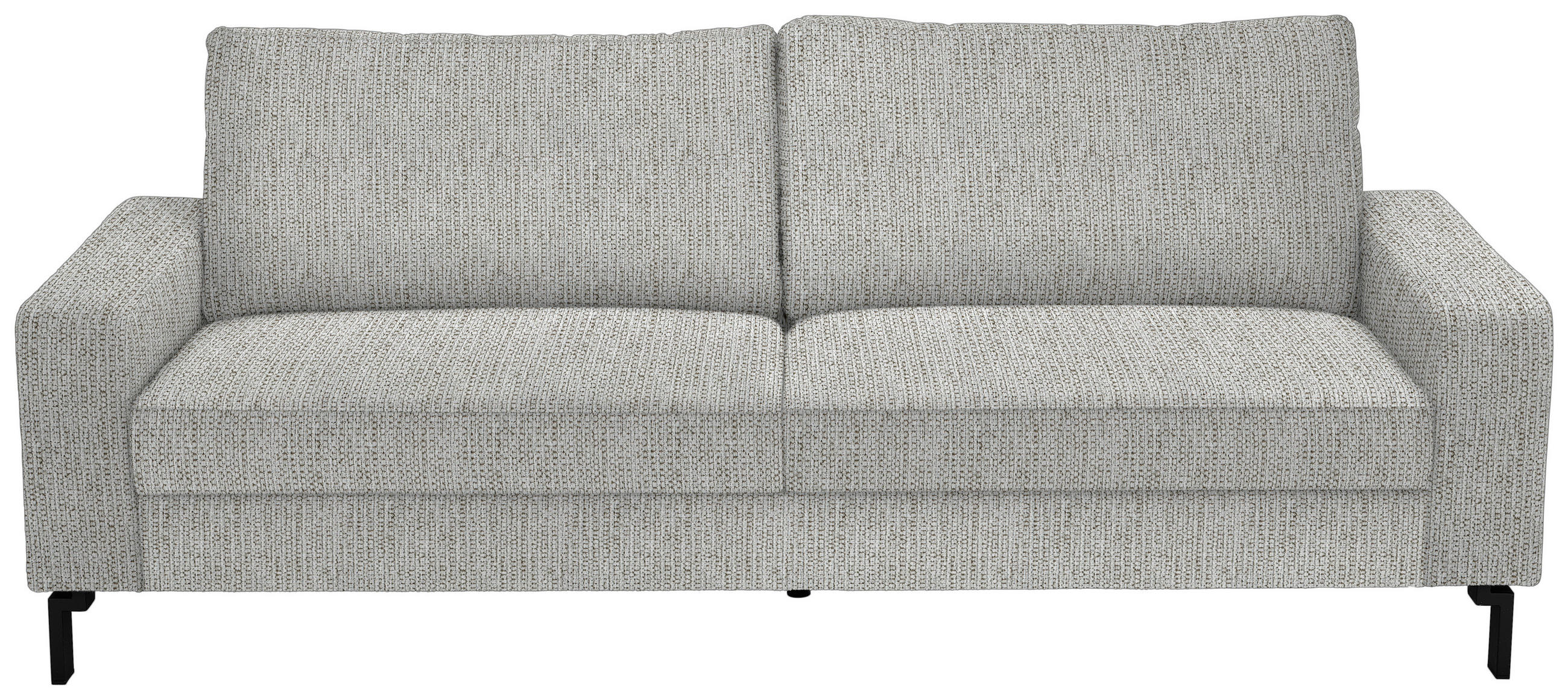 3-SITZER-SOFA in Flachgewebe Silberfarben  - Silberfarben/Schwarz, Design, Textil/Metall (218/86/97cm) - Hom`in