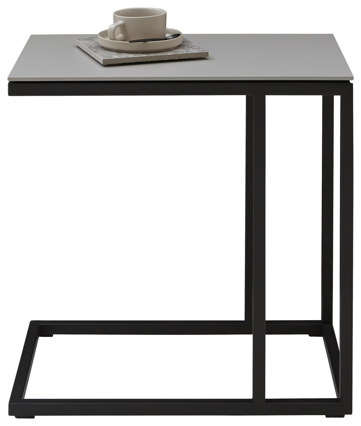 BEISTELLTISCH in Metall, Holzwerkstoff 56,2/36,2/54,8 cm  - Schwarz/Grau, Design, Holzwerkstoff/Metall (56,2/36,2/54,8cm) - Dieter Knoll